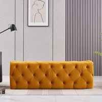 Melia Velvet Ottoman Bench Large Single - Yellow