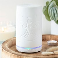 White Ceramic Guardian Angel Electric Aroma Diffuser - White
