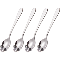 Stainless Steel Skull Teaspoons - Silver / 4