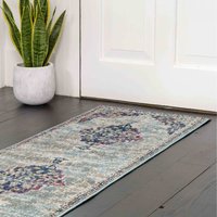 Traditional Medallion Living Room Rug - Multicolour / 240 x 60cm