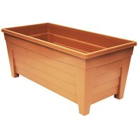 Terracotta Grosvenor Trough Patio Planter Rectangle 55cm - Terracotta / 1