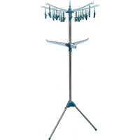 Clothes Airer Drying Rack Foldable Laundry Stand Hanging Space - Grey / 66cm / 160cm