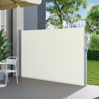 Outdoor Retractable Waterproof Privacy Side Awning - Beige / 3*1.8m