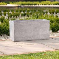 Grey Handmade Round Fiberstone Planter - Grey / 96l