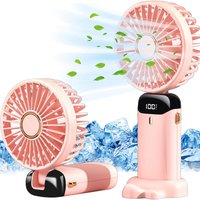 2 In 1 Portable Travel Mini Handheld Table Fan - Pink