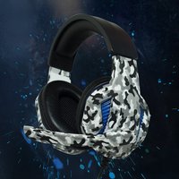 Vybe Camo Design Gaming Headset with AUX-in Support - Artic Grey