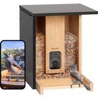 Birdfy Smart Camera Solar Roof Bamboo - black