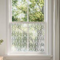 Decorative White Patterned Window Film Light Filtering Design - White / 120cm x 56cm