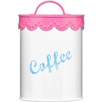 Pink Lace Coffee Canister - Pink