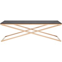 Montril Glass Top Criss Cross Coffee Table - Black