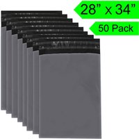 Extra Strong 60 Micron Self Seal Mail Bags - Set of 50 - Grey / 28in