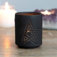 Small Pentagram Tealight Holder - Black