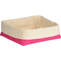 Hot Pink And Cream Large Bread Basket - Pink