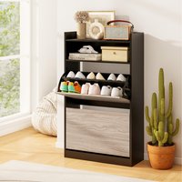 Entryway Shoe Storage Cabinet - Black