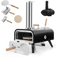 Outdoor Rotatable Pizza Oven - Black