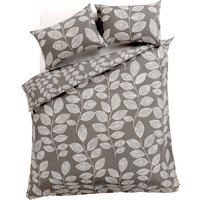 Leaves Duvet Set - Grey / Double