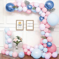301 Pcs Balloon Set for Party Festival Backdrop Decoration - Deep Macaron Blue Macaron Pink Macaron Purple