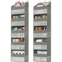 SONGMICS Dove Grey Over-the-Door Organisers, set of 2 - Dove Grey