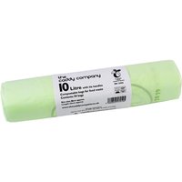 Caddy Company 10 Litre Tie Handle Compostable Food Waste Bin Bags - Green / 1