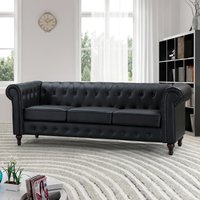 Richland 3 Seat Sofa - Black