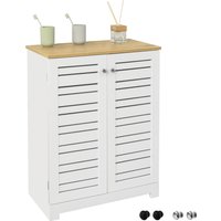 SoBuy, SoBuy Bathroom Storage Cabinet Cupboard with 2 Slatted Doors - white SoBuy, SoBuy Bathroom Storage Cabinet Cupboard with 2 Slatted Doors - white
