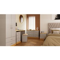 , Whitney Ready Assembled 3 Drawer Chest - Grey Ash & Modern Oak , Whitney Ready Assembled 3 Drawer Chest - Grey Ash & Modern Oak
