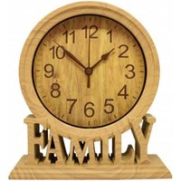 Table Clock Vintage Family Non Ticking Desk Clock Retro Mantel Clocks Brown - Brown