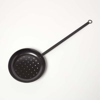 Cast Iron Chestnut Roasting Pan - Black