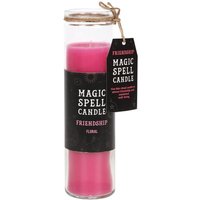 Friendship Spell Tube Candle Floral Fragrance, 70-Hour Burn, Glass Jar - Pink