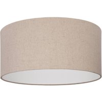 EGLO Feniglia Natural Linen Drum-Shaped Ceiling Light - Black