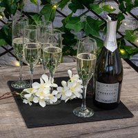 Square Slate Placemats - 33cm - Black / 12