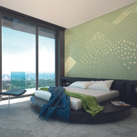 Abstract Fields Wall Mural - Green / Large