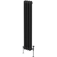 Traditional Column Radiators - Black / 10cm / 180cm / 20cm