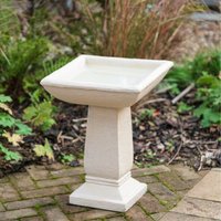 Selbourne Cast Stone Bird Bath - Yellow