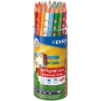 Lyra Groove Slim Pencil 48 Piece Pot - Multi Colour