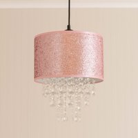 Bonita Pink Glitter with Droplets Easy Fit Lamp Shade - Pink