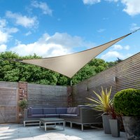 3m Triangle Waterproof Sun Shade Sail - Mushroom