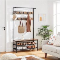 VASAGLE Hall Tree with Hooks - Bronze