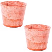 Caesar Marble Effect Terracotta Planters - Terracotta / 41cm / 2