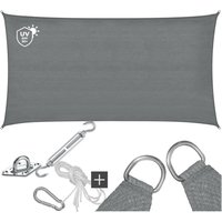 Sun Sail, Weather-Resistant HDPE Material With UV Protection - Grey / 200cm / 1.7kg