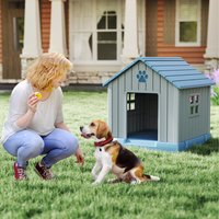 Small Medium Dog House - Blue