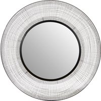 Farran Silver Finish Sun Wall Mirror - Black