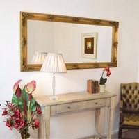 MirrorOutlet Abbey Large Gold Antique Full Length Wall Mirror 165 X 78cm - Yellow