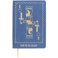 King of My Heart Playing Card A5 Notebook, Journal - Blue