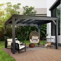 Backyard Discovery Stonebridge Heavy-Duty Galvanised Steel Outdoor Patio Gazebo - Black