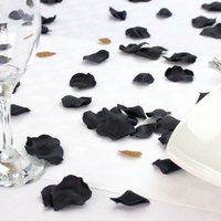 Silk Rose Petal Table Confetti - Black