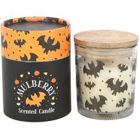 Bat Print Mulberry Scented Jar Candle - 28 Hour Burn Time