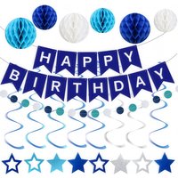 Lifeideas Birthday Decoration Set - Blue