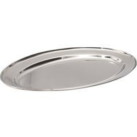 Buckingham Oval Platter Serving Tray Stainless Steel 35cm - Chrome