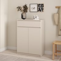 Naia Shoe cabinet with 2 Doors 1 Drawer in Cashmere - Cashmere